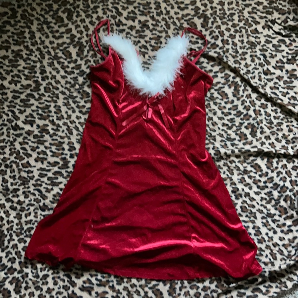 Sexy Santa nighty dress costume Christmas pinup